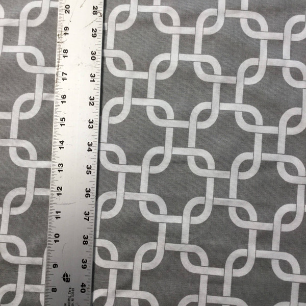 Linked Squares in Gray / White | Home Decor Fabric | Premier Prints | 45 Wide