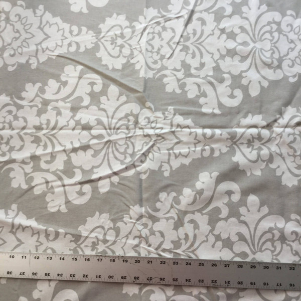 Large Scale Damask Gray / White | Home Decor Fabric | Premier Prints | 45” Wide
