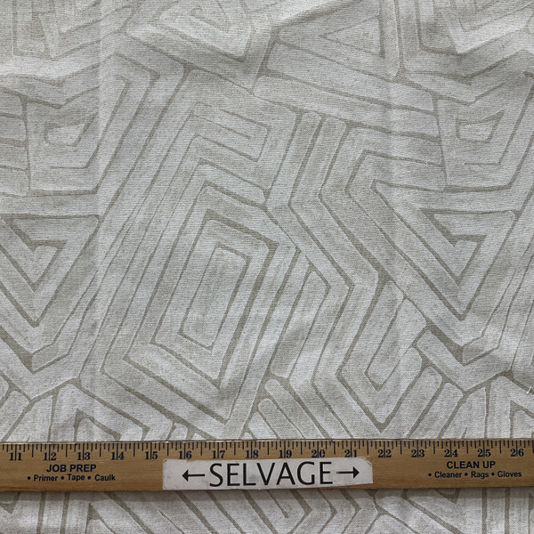 Abstract Maze in Beige | Drapery Fabric | Premier Prints | 54 Wide | By the Yard