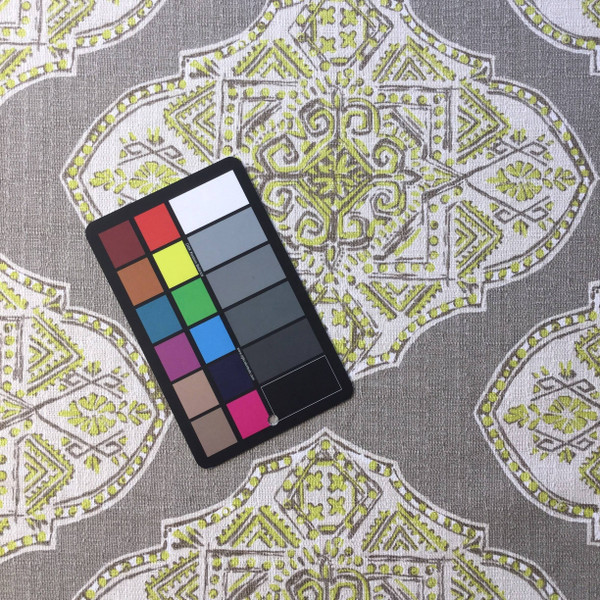 Large Scale Medallions | Home Decor Fabric | Gray / Green / White | 54 Wide