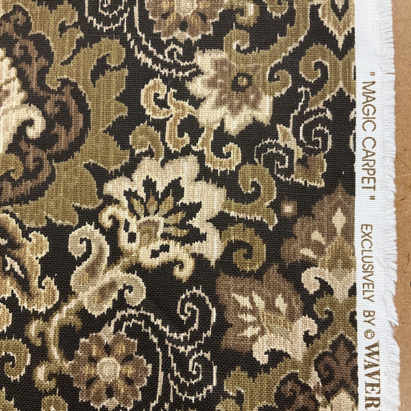Magic Carpet by Waverly | Brown Damask | Drapery Fabric | 54 Wide | By the Yard