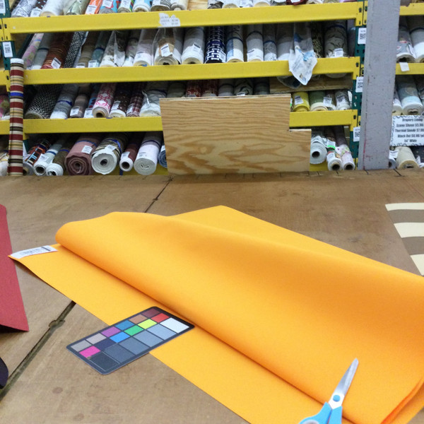 Yellowish Orange Outdoor Fabric | Patio & Marine Upholstery / Awnings | WATERPROOF | Sunbrella-Like | 47" Wide | By the Yard