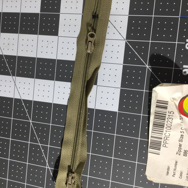 7.5" Size 5 Coil Zipper - 2-pulls 2 pack | Olive Drab  | Bags / Pockets