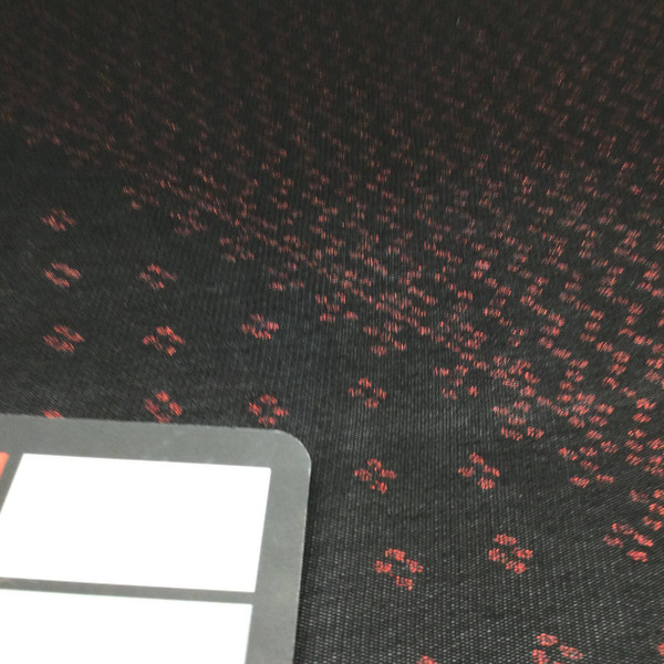 black and red metallic dots mesh fabric