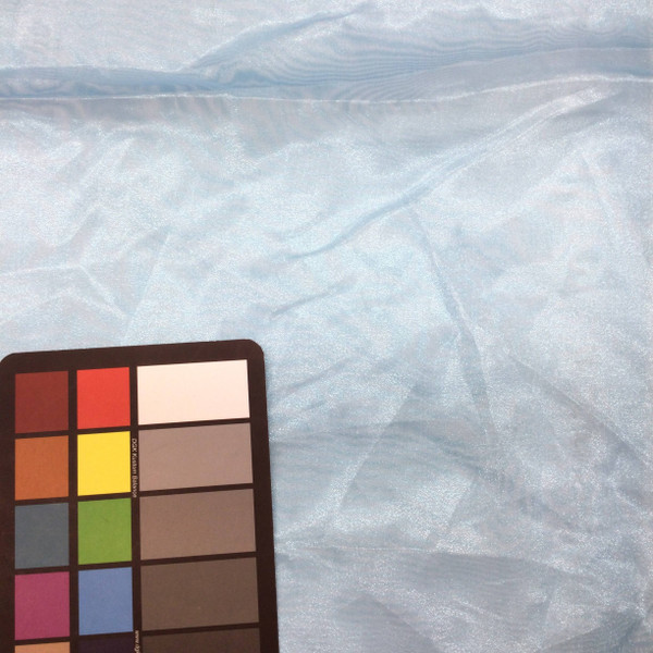 sky blue organza fabric
