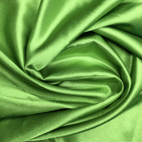 chartreuse green poly satin fabric