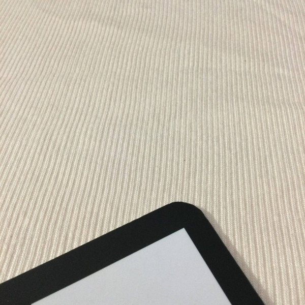 Cream Basics Rib Knit Fabric | Lightweight Polyester | Apparel Design Loungewear Tshirts