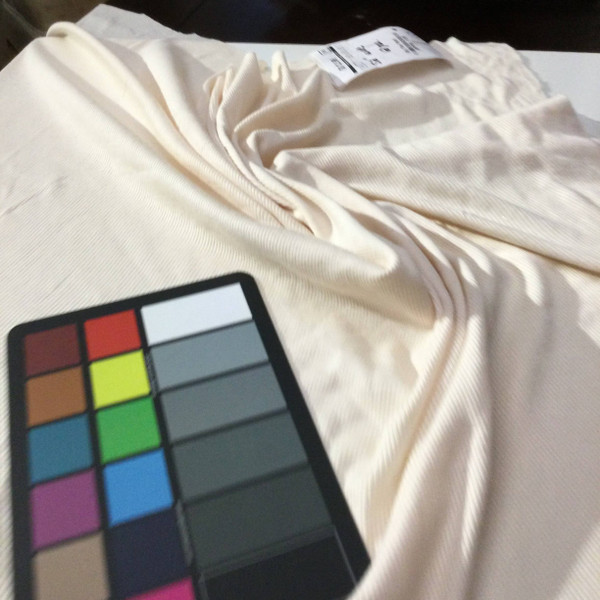 Cream Basics Rib Knit Fabric | Lightweight Polyester | Apparel Design Loungewear Tshirts