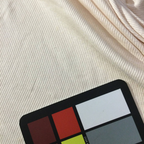 Cream Basics Rib Knit Fabric | Lightweight Polyester | Apparel Design Loungewear Tshirts