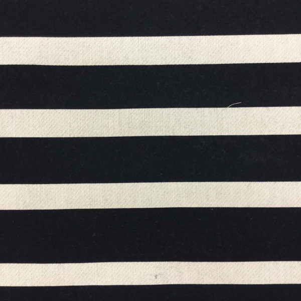2.8 Yard Piece of Indoor / Outdoor Fabric | Black and White Striped | 54 Wide | Upholstery