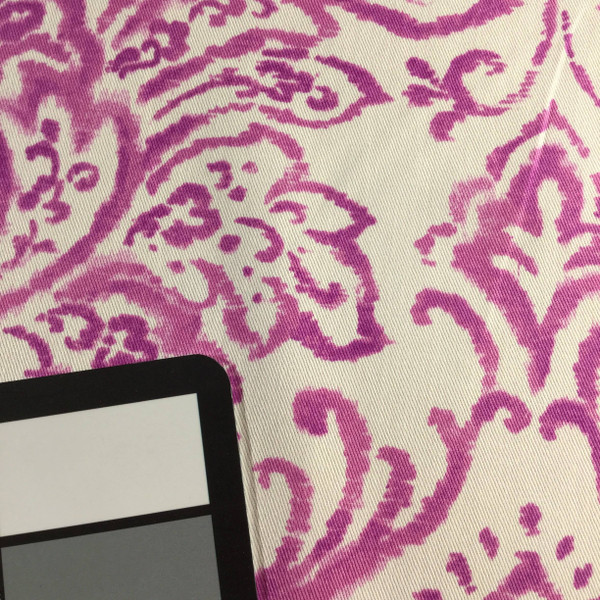 Scroll Gate in Berry by P/Kaufmann | Purple / White | Home Decor Fabric | Light Upholstery / Drapery | 54" Wide | By the Yard