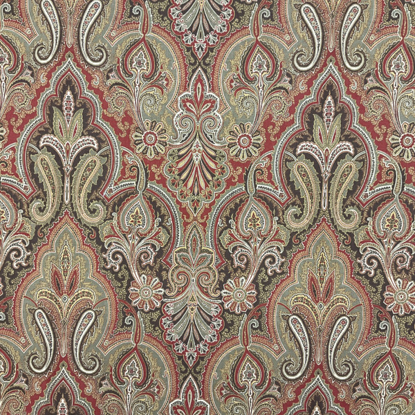Trophy Room in Crimson by P/Kaufmann | Red / Brown | Home Decor Fabric | Light Upholstery / Drapery | 54" Wide | By the Yard