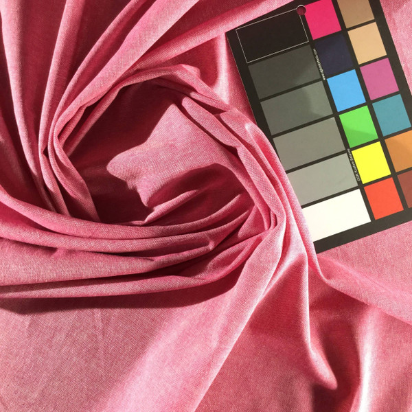 Two Tone Muted Red | Vintage Drapery / Apparel Fabric  | Linen Wave 100% Poly | 54 Wide | By the Yard