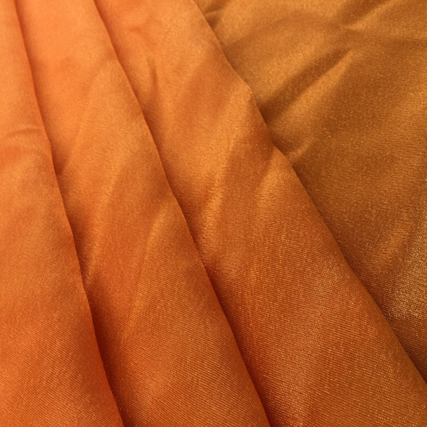 Orange Silky Solid Fabric | Polyester Apparel Fabric| Lightweight | 60" Wide | By the Yard