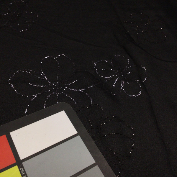 black silver fabric sparkle