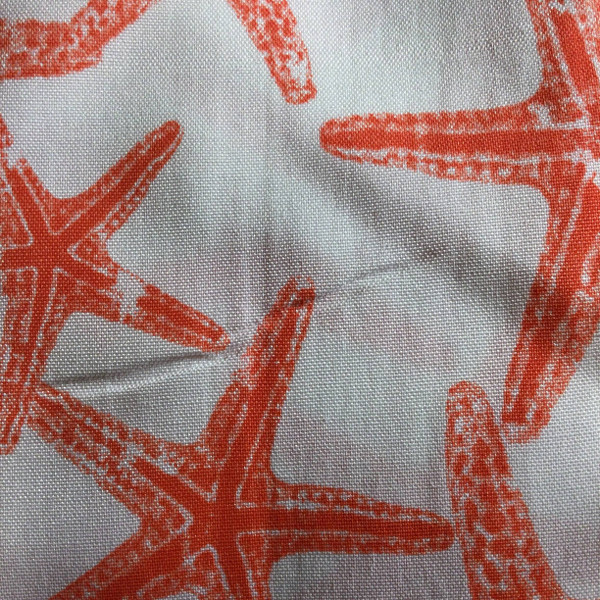 Nautical Starfish Red and White | Premier Prints | Outdoor Fabric | 54 Wide | By the Yard