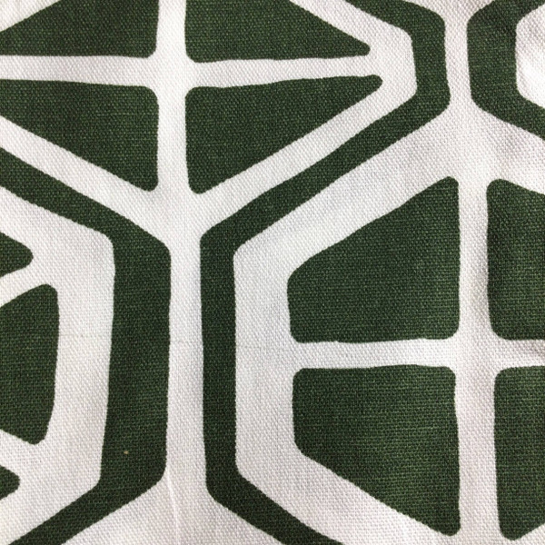 Geometric Forest Green / White | Home Decor Fabric | Premier Prints | 54 Wide | By the Yard