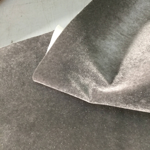 blue grey flocked velvet fabric upholstery craft display