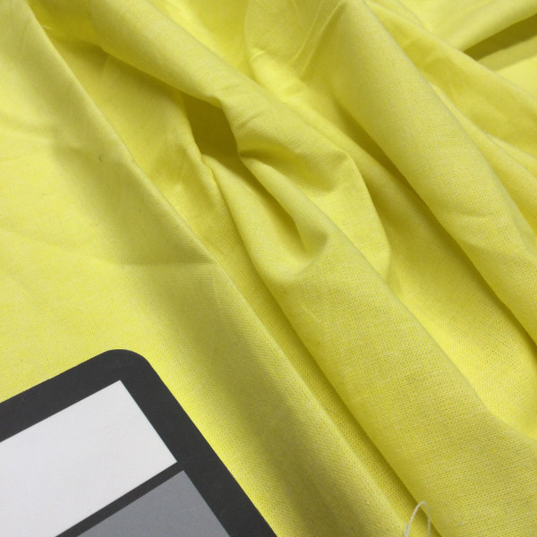 Lemon Yellow Polyester Cotton Broadcloth Fabric | Great for Lining | Crafts |Bag-Making | Drapery | 60 Inch Wide | By The Yard