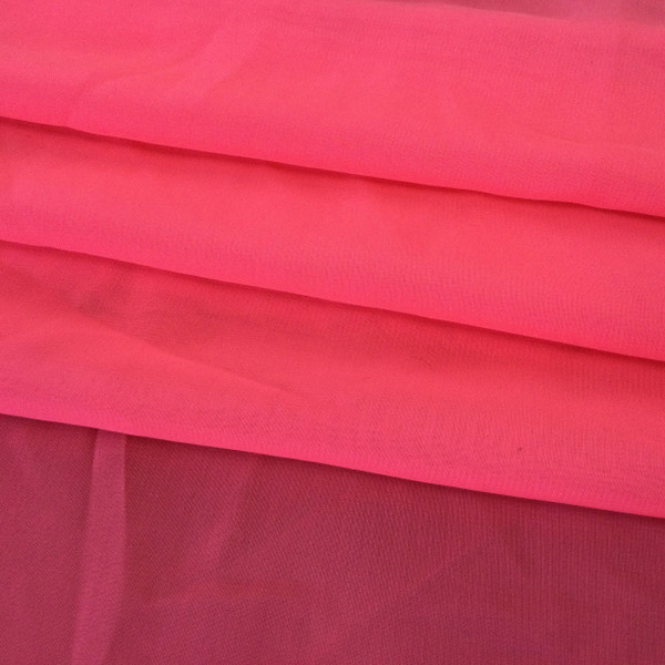 Neon Pink Poly Chiffon Solid | 60" wide | 100% Polyester Fabric