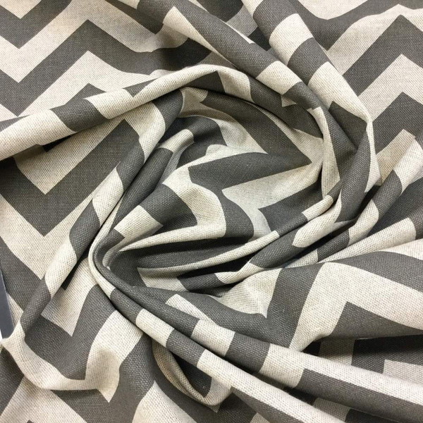 2.5 Yard Piece of Classic Gray Chevron Upholstery Fabric By The Yard | Durable and Timeless