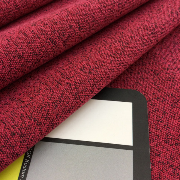 Mottled Red with Black Microfiber | Medium Weight Upholstery Fabric  | 54" Wide | By the Yard | Durable