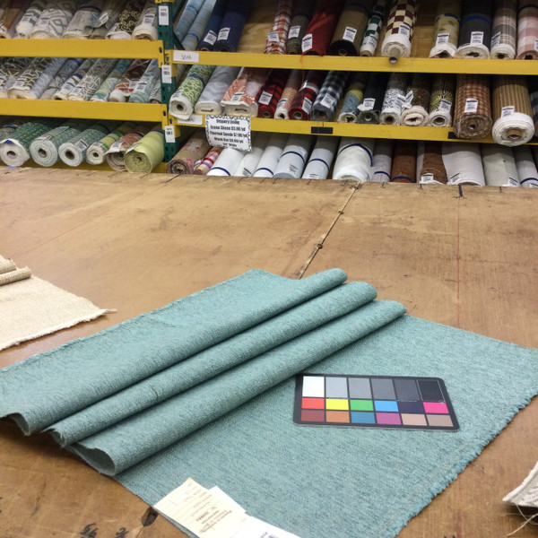 Vivacious in color Teal | Rustic Slub Weave | Heavyweight Upholstery / Slipcover Fabric | 54" Wide | By the Yard