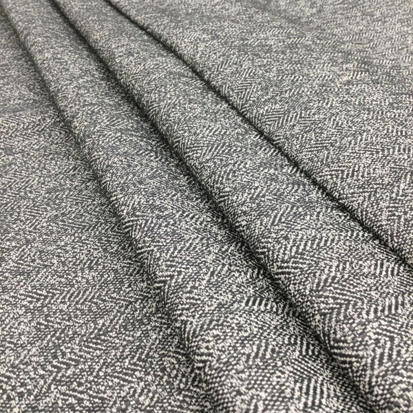 Decorative Weave Grey / Black | Heavyweight Upholstery / Slipcover Fabric | 54" Wide | By the Yard