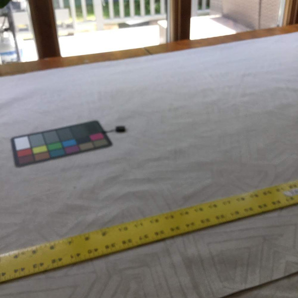 3.8 Yard Piece of Abstract Maze in Beige Upholstery / Drapery Fabric | 54" Wide | By the Yard