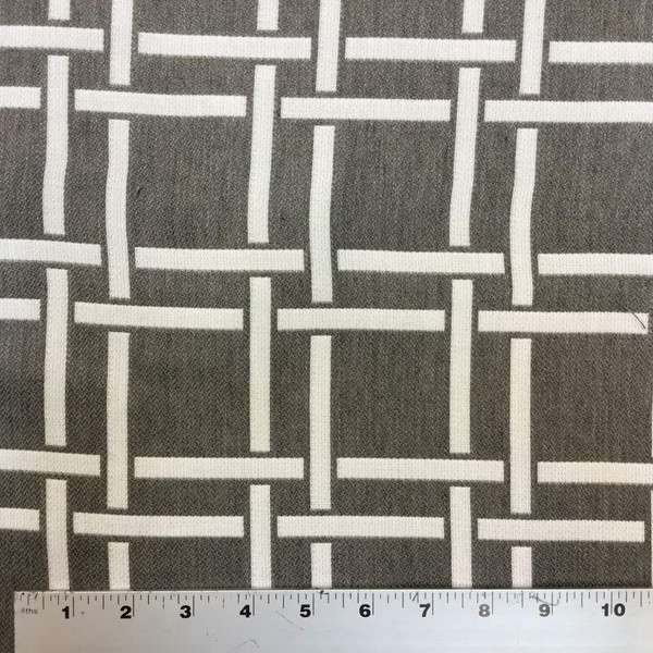 7 Yard Piece of Sunbrella Square Lattice Stone | Furniture Weight Fabric |54| BTY | 145180-0001