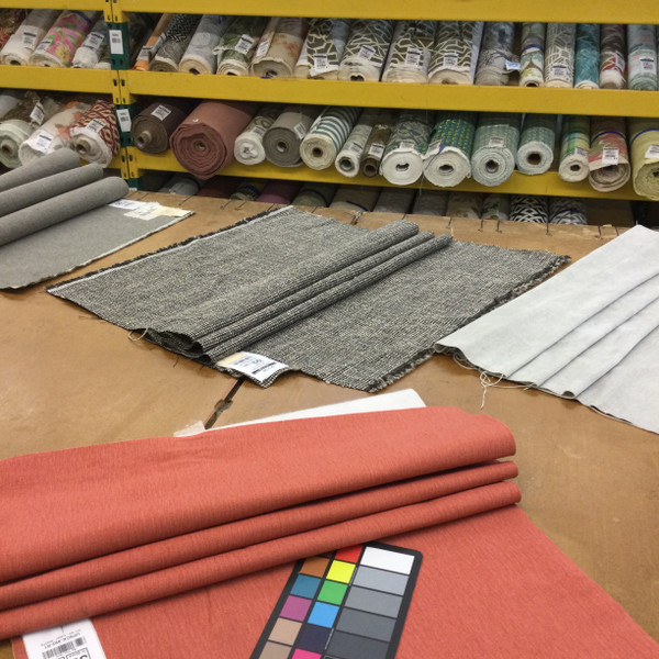 Leon in color Papaya | Orange | Microfiber Fabric | Upholstery / Heavy Drapery | Felt-Backed | 54" Wide | By the Yard