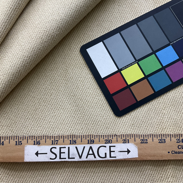 The Big Twill in color Hemp | Light Tan | Microfiber Fabric | Upholstery / Heavy Drapery | 54" Wide | By the Yard