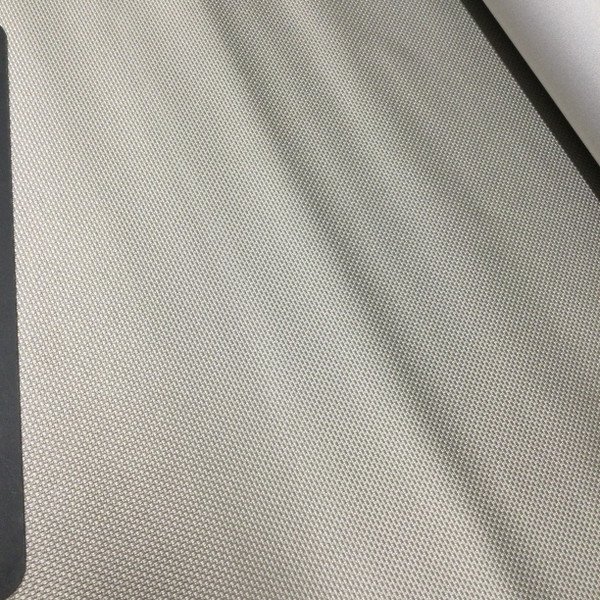 0.875 Yard Piece of Silver Grey Basketweave Textured Vinyl | Stretch Vinyl Fabric | Upholstery | 54" Wide