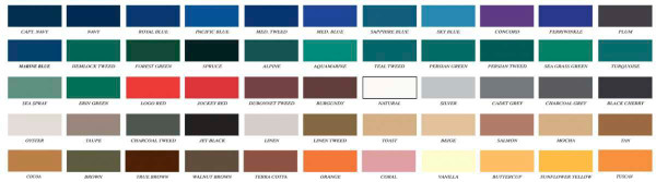 3.325 Yard Piece of Jockey Red Sunbrella Awning & Marine Fabric 60" 6003-0000 -