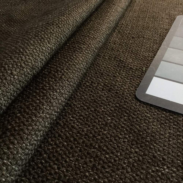 1.125 Yard Piece of Heathered Chocolate Brown Fabric | Heavyweight Upholstery | 54 W | By the Yard