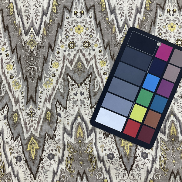 Bray Flamestitch in Silver Birch | Bohemian Chevron Grey / Beige / Yellow | Upholstery / Drapery Fabric | P/K Lifestyles | 54" Wide | By the Yard