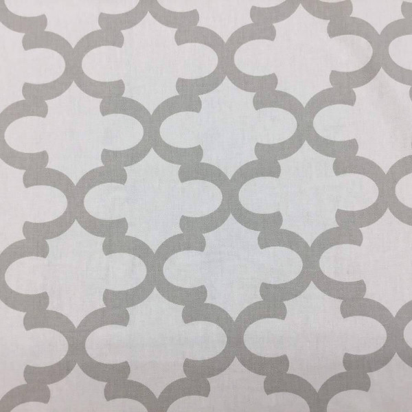 2 Yard Piece of Two Tone Gray Grey Modern Geometric Upholstery Fabric By The Yard