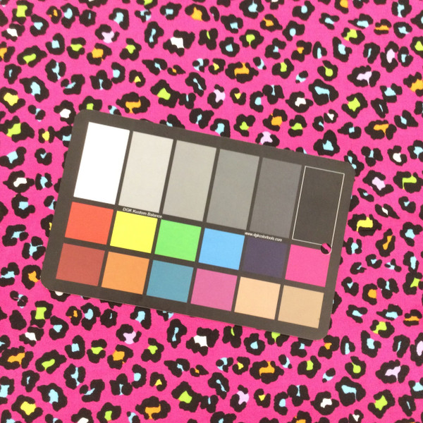 100% Cotton Quilting Fabric | Pink Yellow Cheetah Print | 44" Wide | By The Yard