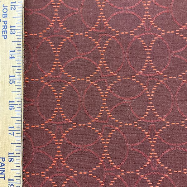 Maroon Black Red Circles Heavy Auto Vinyl Upholstery Fabric By The Yard 54 Inch