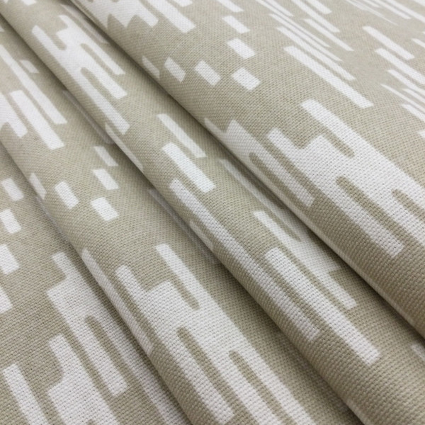 1.325 Yard Piece of Jazzy in Linen | Tone on Tone Beige |  Upholstery / Drapery Fabric | Golding Fabrics | 54" Wide | By the Yard