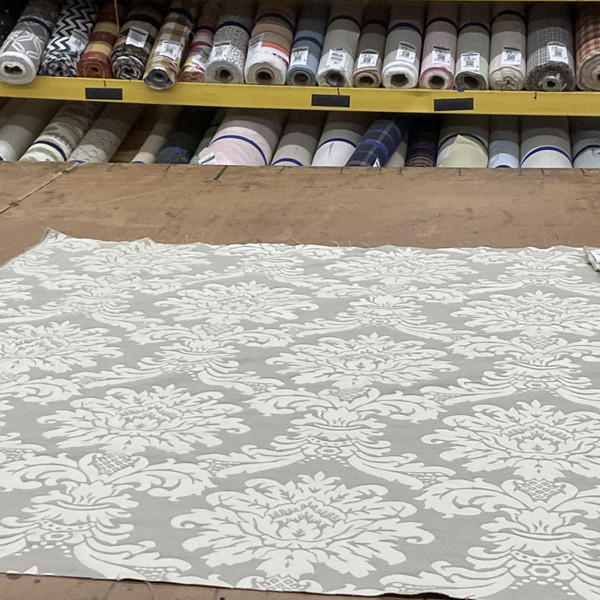 Light Olive Green Elegant Damask | Upholstery / Drapery Fabric | 54" Wide | By the Yard