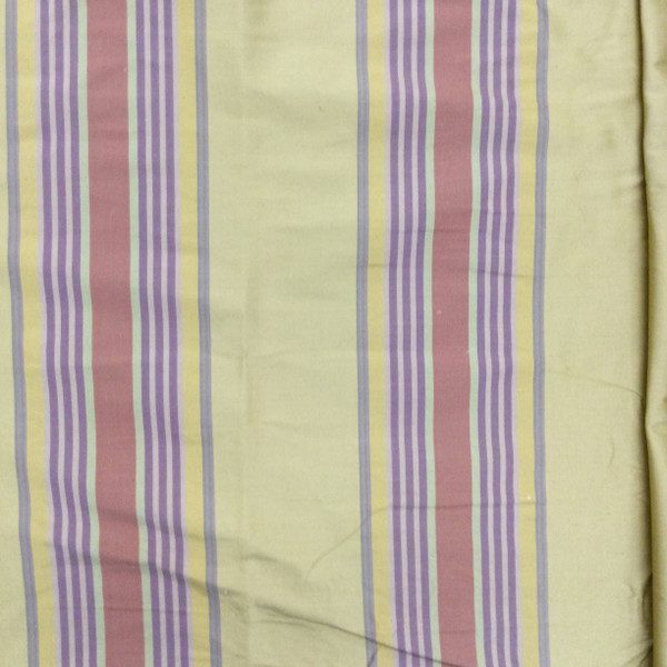 Thick and Thin Stripes in Gold / Purple / Red | Upholstery / Drapery Fabric | 54" Wide | By the Yard