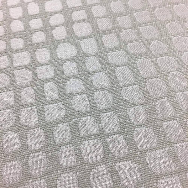 3.25 Yard Piece of Taupe Abstract Polka Dot Upholstery Fabric | 54"w | By The Yard