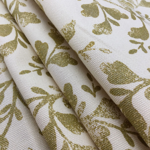 Intertwined in Gold and Cream | Floral Vines | HGTV Home Decor Fabric | Drapery | 54" Wide | By the Yard