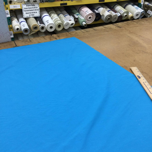 Solid Blue Poly Cotton Fabric | Curtains / Linings / Apparel | 60" Wide | By the Yard