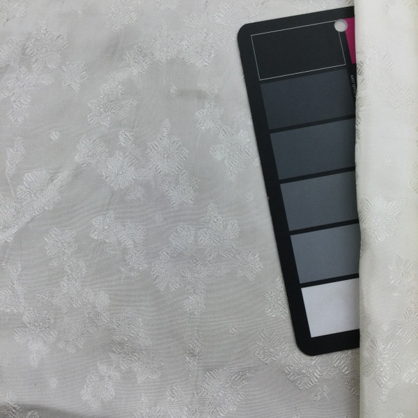 Ivory Floral Jaquard Taffeta Fabric | 100 % Polyester | Special Occasion Apparel | 60 inch Wide | By The Yard