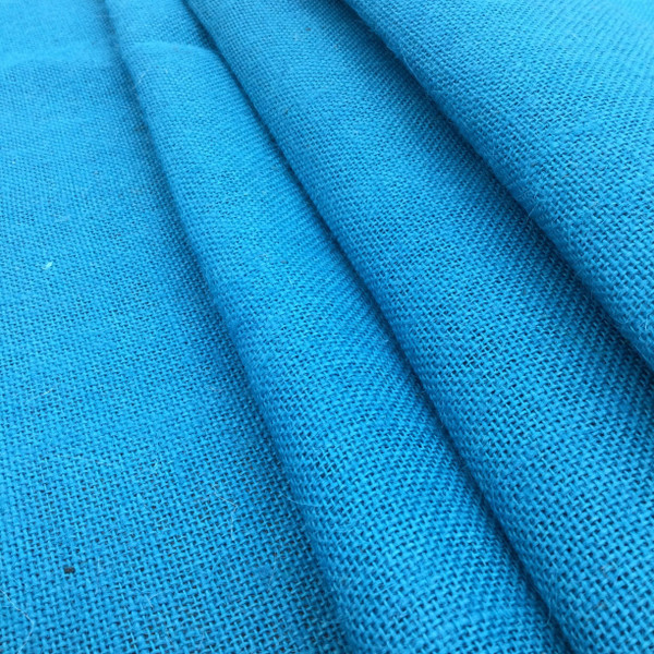 Turquoise Blue Jute Fabric | Decorative Burlap |  Party Decor / Crafts | 58" Wide | By the Yard