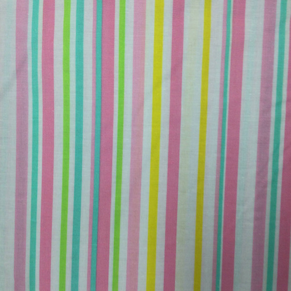Pastel Stripes in Pink / Blue / Green / Yellow | Quilting Fabric | 100% Cotton | 44 wide | By the Yard