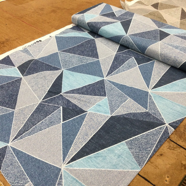 Denim Blue Patchwork Print | Quilting Fabric | 100% Cotton | 44 wide | By the Yard | 3  3225