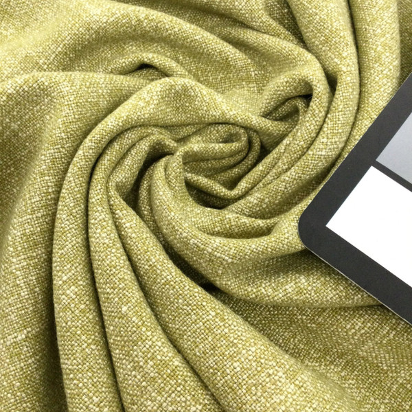 Dilly in Olive | Two-Toned Light Green | Linen-like Woven Fabric | Lightweight Upholstery | Slipcovers / Drapery | 54" Wide | By the Yard